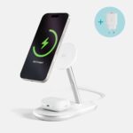 Epico UltraBase Qi2 2in1 Mag+ EX40 vezeték nélküli töltőállvány – fehér