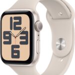 Apple Watch SE 44mm Starlight Aluminium Case with Starlight Sport Band – M/L