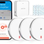 Meross Smart Smoke Alarm – 3 × MA151 + 1 × MSH450 Matter hub szett