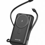 Swissten Power Bank 20 000 mAh, PD 20 W, beépített USB-C és Lightning kábelek, MagSafe kompatibilis