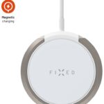 FIXED MagPad 2 Töltő MagSafe rögzítés támogatással és állvánnyal, 15 W, fehér