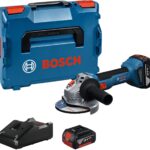 Bosch Professional 06019N9002 GWS 18V-8 akkus sarokcsiszoló, 125 mm, L-BOXX (2 × 4 Ah)