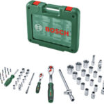 BOSCH Racsnis készlet 1/4″ és 1/2″, dugókulcs fejek 5–32 mm, bitek 25 mm, 60 db 1.600. A03.9J8