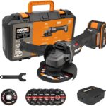 WORX Nitro WX814.2 akkus sarokcsiszoló, 20V, 125mm + tartozékok (1 × 4 Ah)