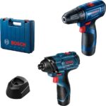 BOSCH Professional GSR 120-LI és GDR 120-LI akkumulátoros szerszámkészlet, 0.601.9G8.023 (kofferrel, 2× 2 Ah)
